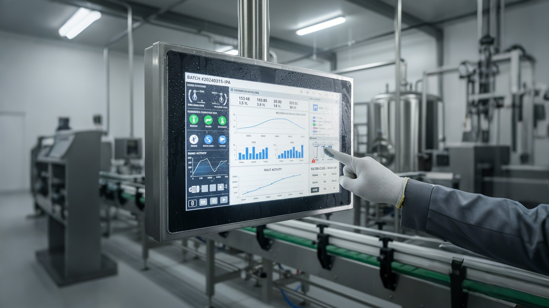 Sihovision industrial panel PCs performing in a brewery